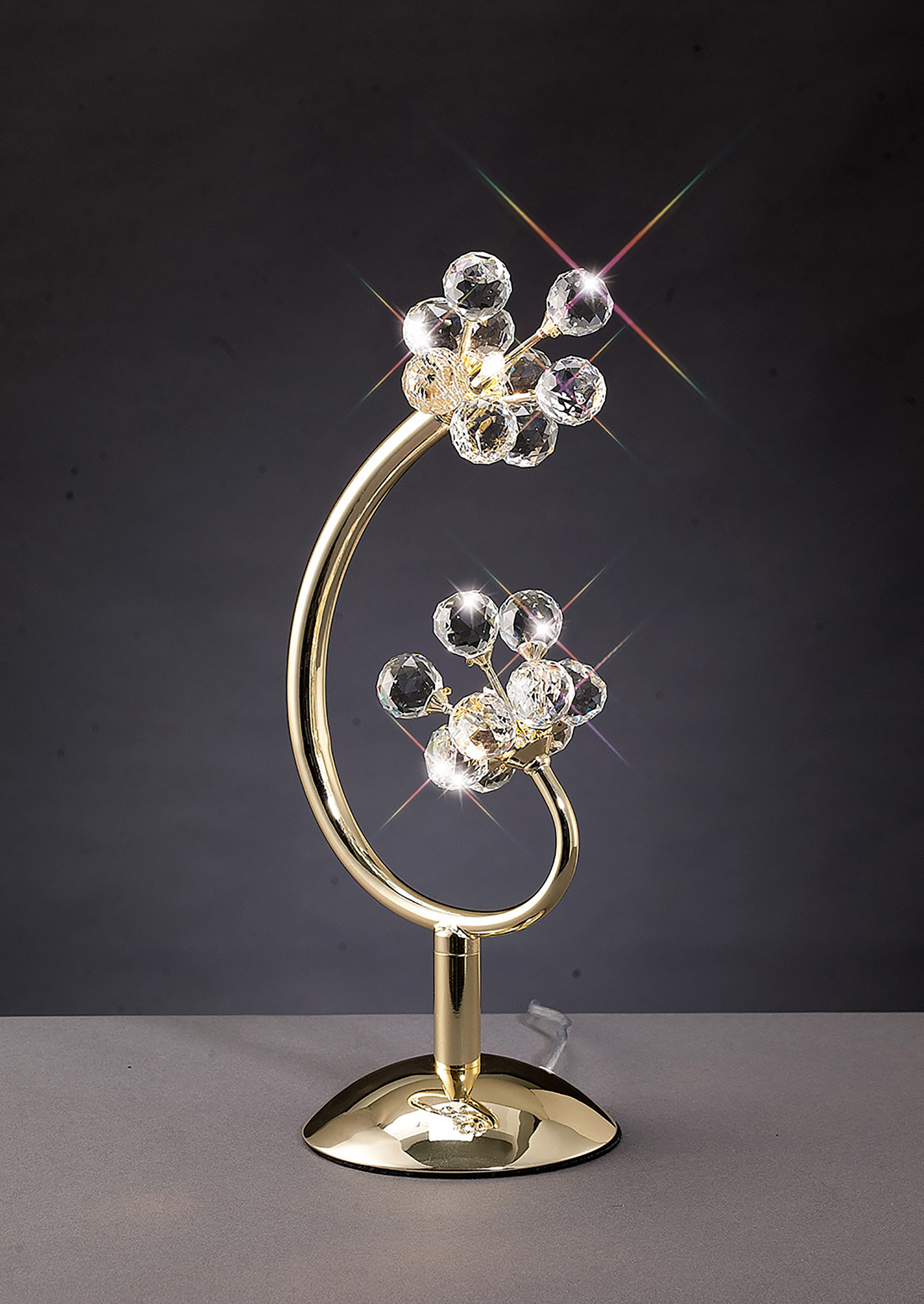 IL30863  Octavia Crystal 42cm 2 Light Table Lamp